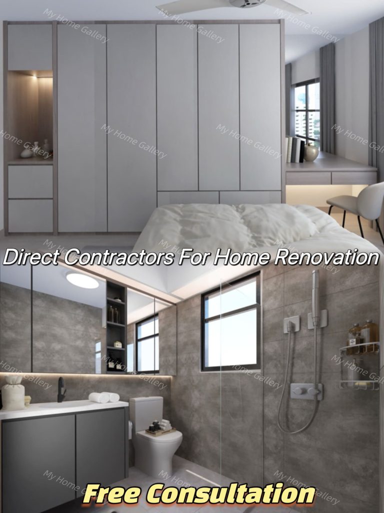 A stylishly renovated bedroom featuring a bathroom, perfect for those seeking free consultations with direct contractors